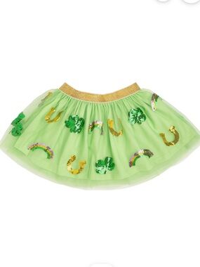 Sequin St. Patrick's Day Tutu Shamrocks & Rainbows Size 3T